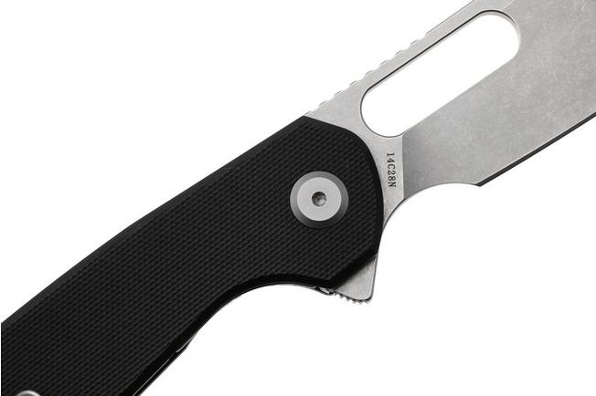 Afbeelding voor Eutektik Trinity TRI-BSW-R Stonewashed 14C28N, Black G10, zakmes