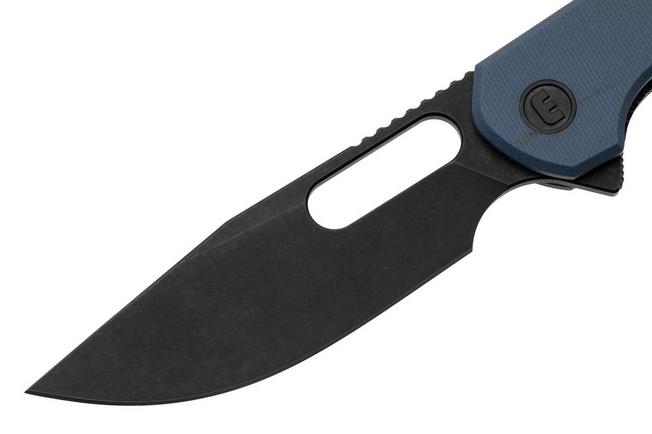 Afbeelding voor Eutektik Trinity TRI-DBW-R Blackwashed 14C28N, Blue G10, zakmes