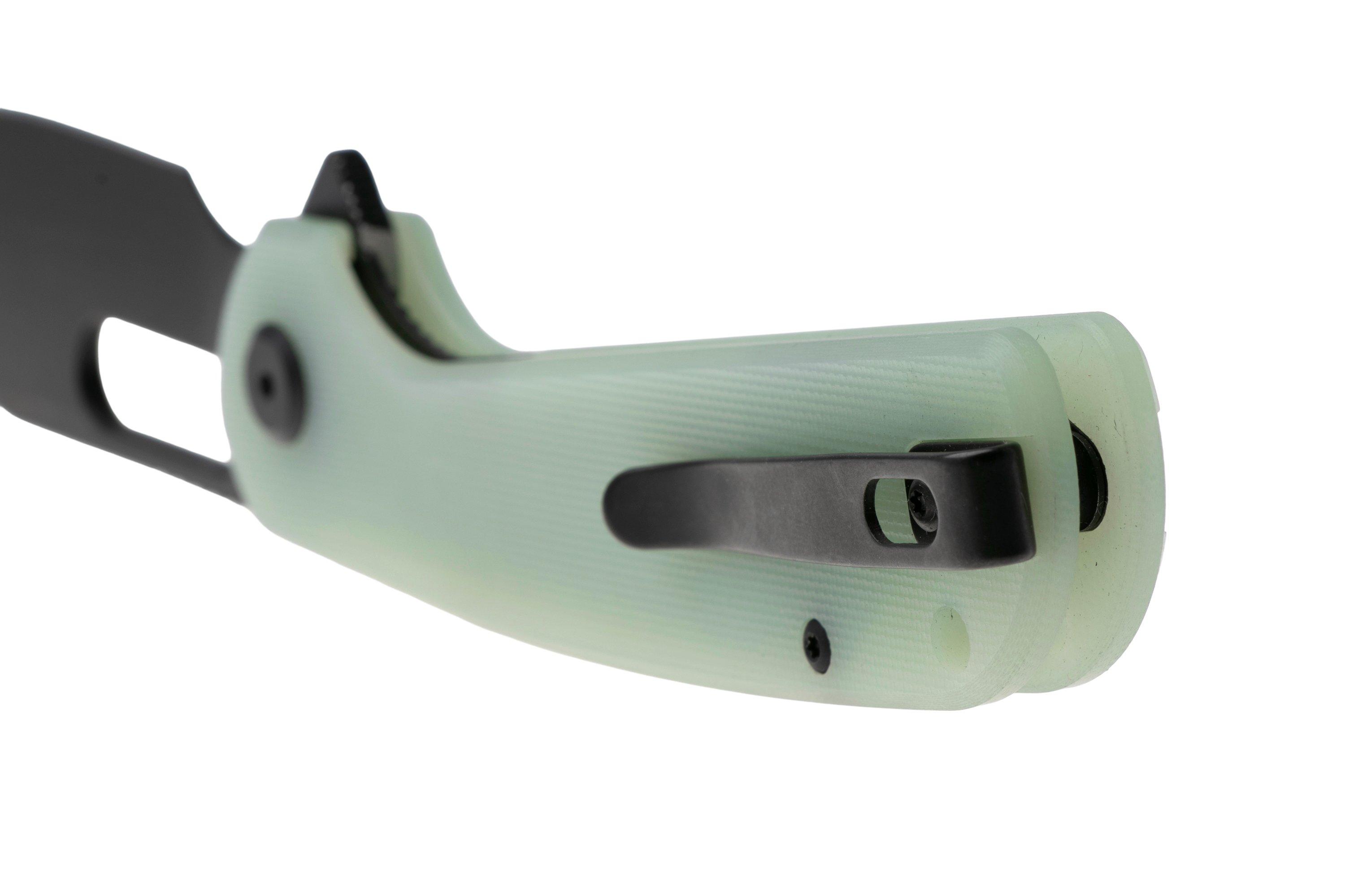 Eutektik Trinity TRI-JBW-R Blackwashed 14C28N, Jade G10, pocket knife ...