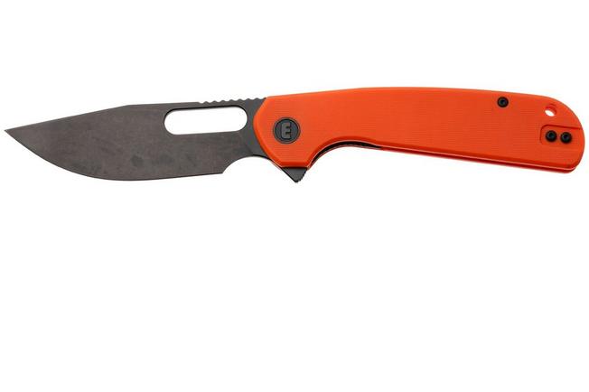 Afbeelding voor Eutektik Trinity TRI-OBW-R Blackwashed 14C28N, Orange G10, zakmes