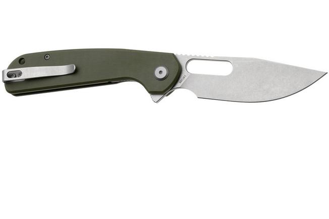 Afbeelding voor Eutektik Trinity TRI-OGSW-R Stonewashed 14C28N, OD Green G10, zakmes