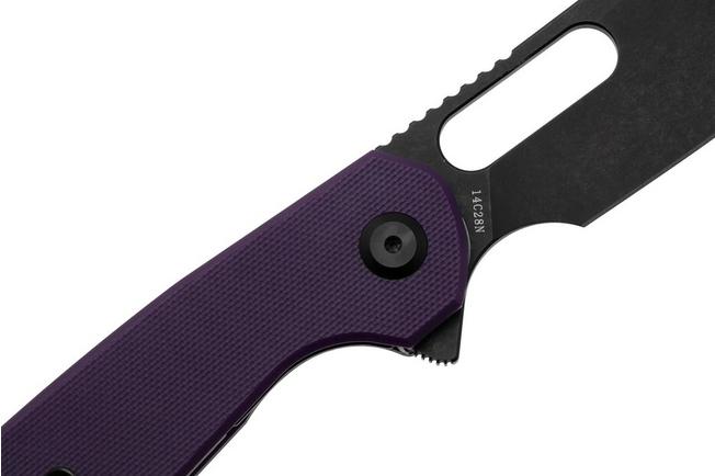 Afbeelding voor Eutektik Trinity TRI-PSW-R Stonewashed 14C28N, Purple G10, zakmes