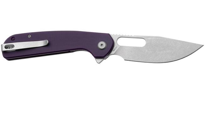 Afbeelding voor Eutektik Trinity TRI-PSW-R Stonewashed 14C28N, Purple G10, zakmes