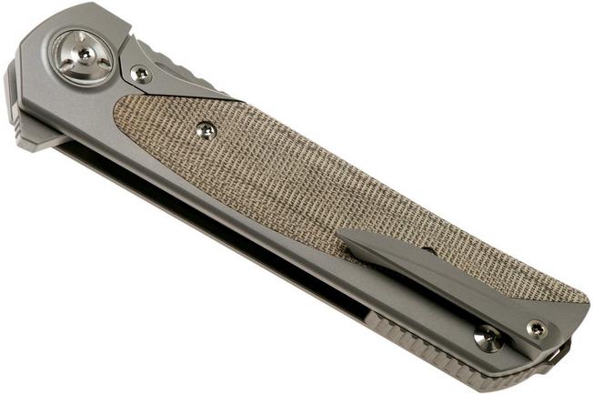 Imagen para Liong Mah Warrior Two V2 Green Canvas Micarta navaja