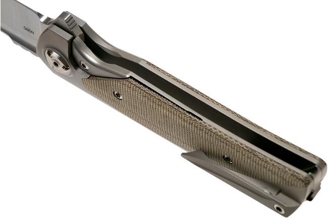 Imagen para Liong Mah Warrior Two V2 Green Canvas Micarta navaja
