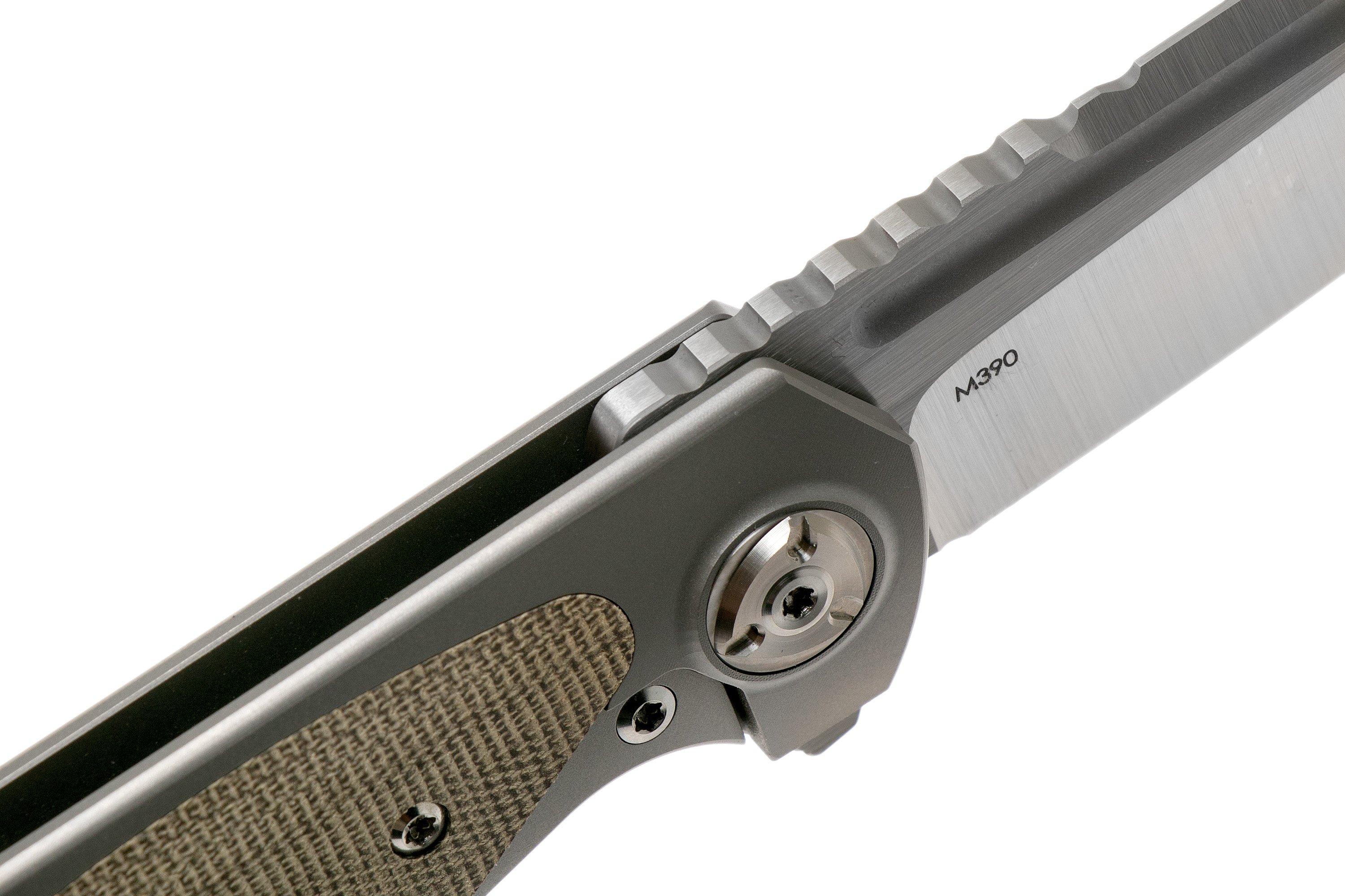 Liong Mah Warrior Two V2 Green Canvas Micarta pocket knife ...
