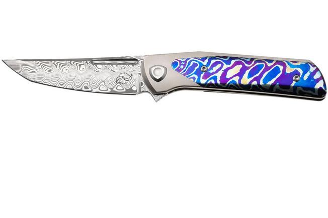 Afbeelding voor Liong Mah Warrior 3, Damasteel, Titanium MokuTi Inlay, zakmes