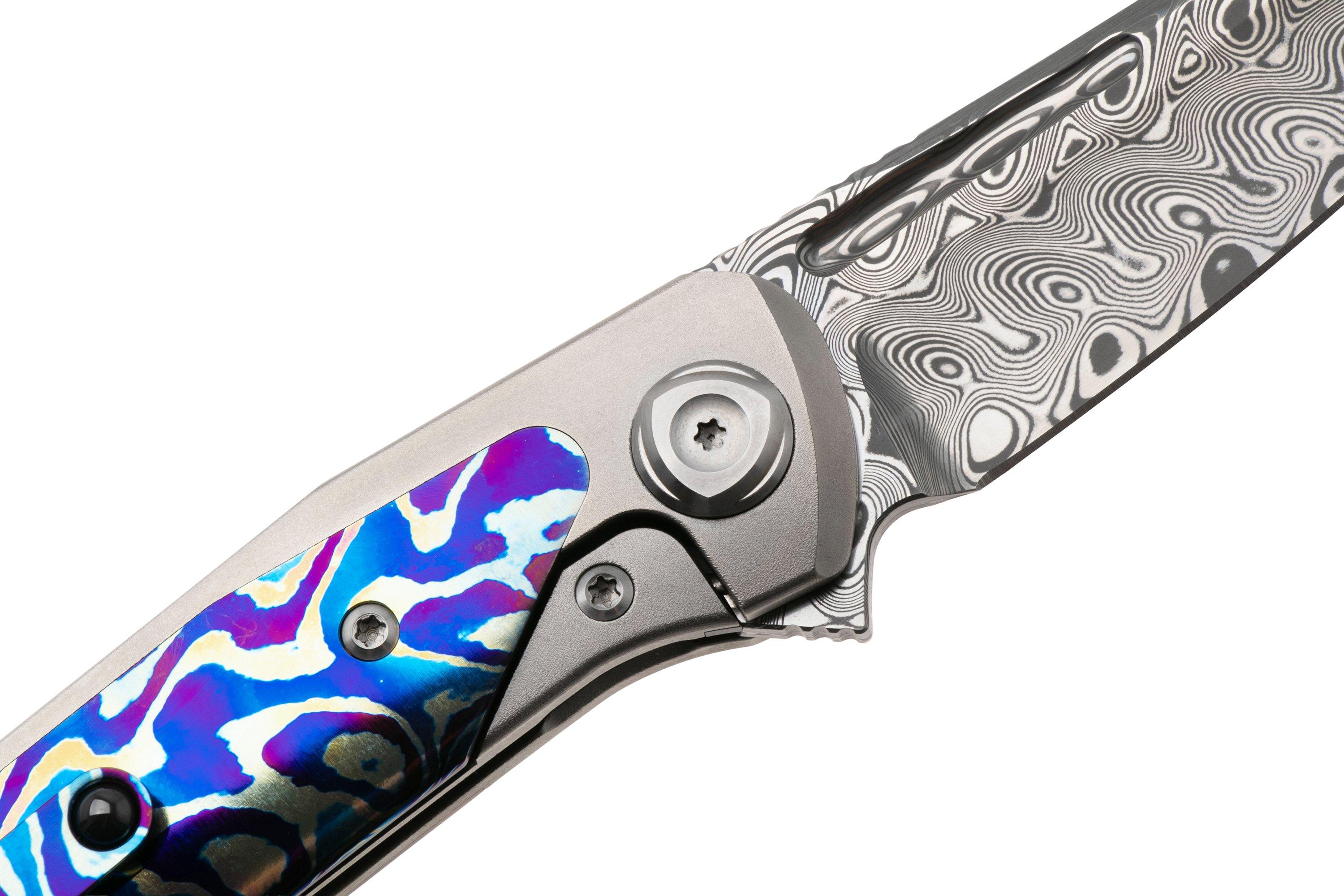 Liong Mah Warrior 3, Damasteel, Titanium MokuTi Inlay, Taschenmesser ...