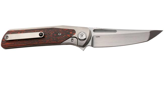 Obraz dla Nóż składany Liong Mah Warrior 3, Satin M390, Mars Valley Carbonfiber Titanium