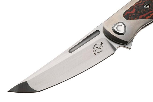 Obraz dla Nóż składany Liong Mah Warrior 3, Satin M390, Mars Valley Carbonfiber Titanium