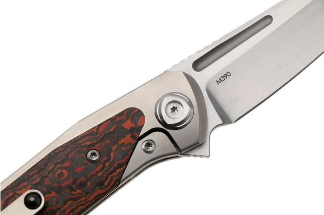 Obraz dla Nóż składany Liong Mah Warrior 3, Satin M390, Mars Valley Carbonfiber Titanium