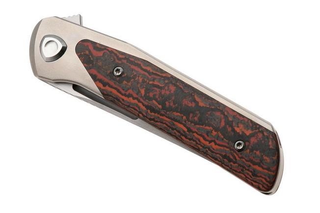 Obraz dla Nóż składany Liong Mah Warrior 3, Satin M390, Mars Valley Carbonfiber Titanium
