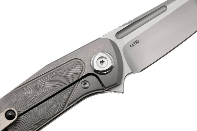 Image for Liong Mah Warrior 3 Bead Blasted Böhler M390, Textured Titanium, pocket knife