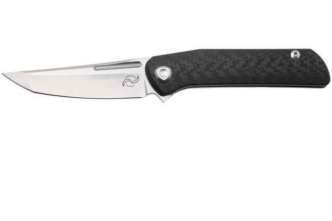 Image pour Liong Mah Warrior 3 Stonewashed Böhler M390, Titanium Carbonfiber, couteau de poche