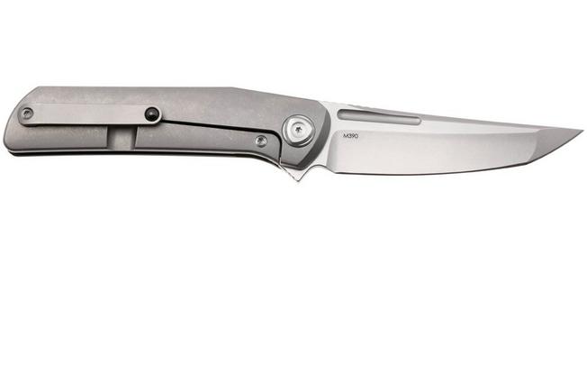 Image pour Liong Mah Warrior 3 Stonewashed Böhler M390, Titanium Carbonfiber, couteau de poche
