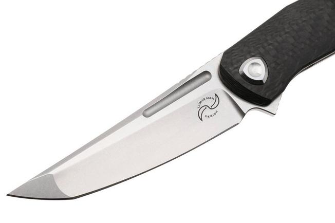 Image pour Liong Mah Warrior 3 Stonewashed Böhler M390, Titanium Carbonfiber, couteau de poche