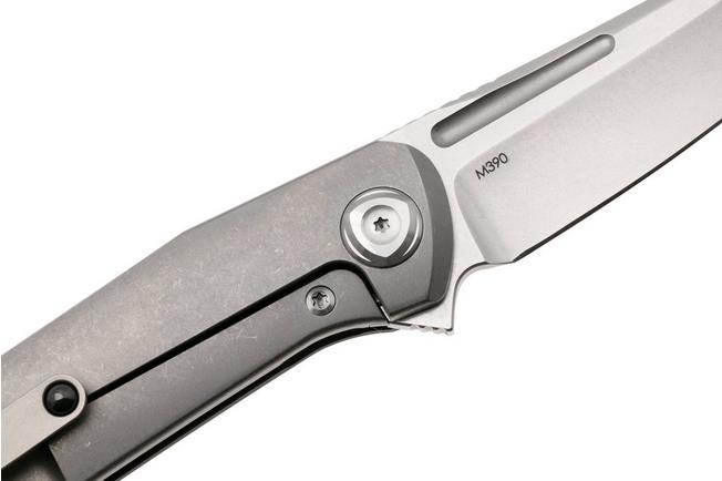 Image pour Liong Mah Warrior 3 Stonewashed Böhler M390, Titanium Carbonfiber, couteau de poche