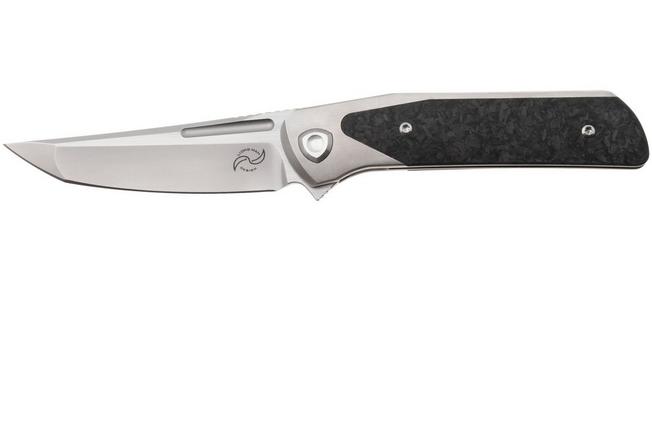 Image for Liong Mah Warrior 3 Bead Blasted Böhler M390, Titanium Marbled Carbonfiber Inlay, pocket knife