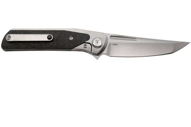 Image for Liong Mah Warrior 3 Bead Blasted Böhler M390, Titanium Marbled Carbonfiber Inlay, pocket knife