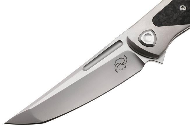 Image for Liong Mah Warrior 3 Bead Blasted Böhler M390, Titanium Marbled Carbonfiber Inlay, pocket knife
