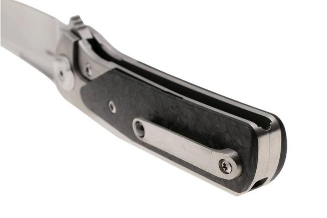 Image for Liong Mah Warrior 3 Bead Blasted Böhler M390, Titanium Marbled Carbonfiber Inlay, pocket knife