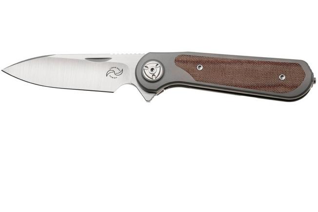 Image for Liong Mah Zulu Brown Canvas Micarta pocket knife