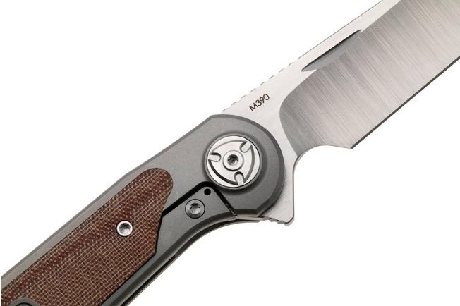 Image for Liong Mah Zulu Brown Canvas Micarta pocket knife