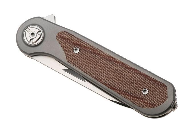 Image for Liong Mah Zulu Brown Canvas Micarta pocket knife
