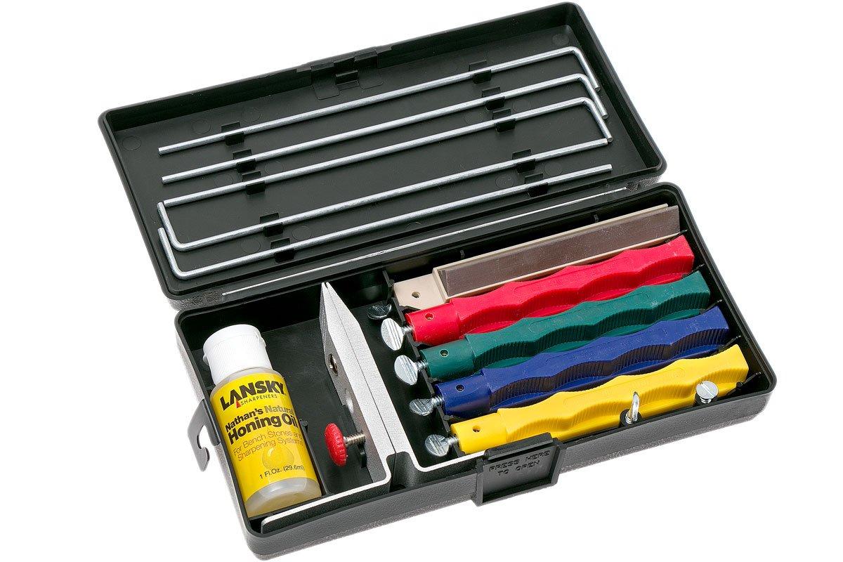  Lansky 4-Stone Deluxe Diamond System  Precision Knife  Sharpening Kit : Tools & Home Improvement