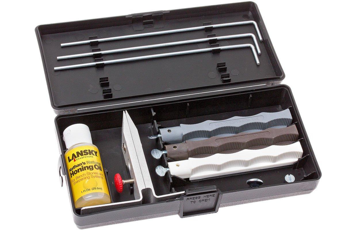  Lansky 4-Stone Deluxe Diamond System  Precision Knife  Sharpening Kit : Tools & Home Improvement