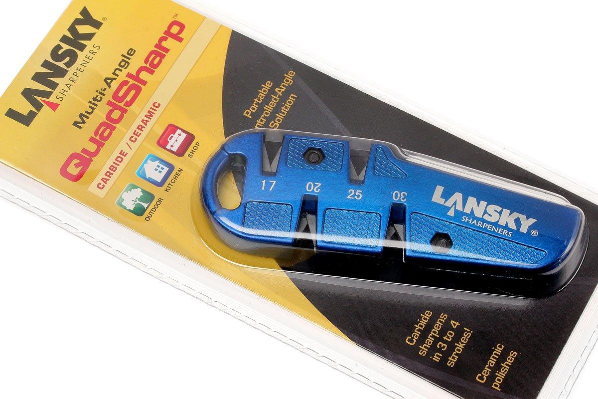 Lansky QuadSharp Portable Multi-Angle Sharpener Blue for Sale