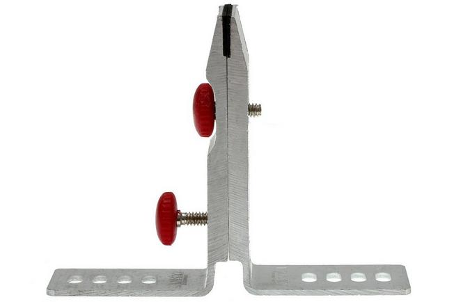 Lansky clamp with rubber jaw for sharpening system