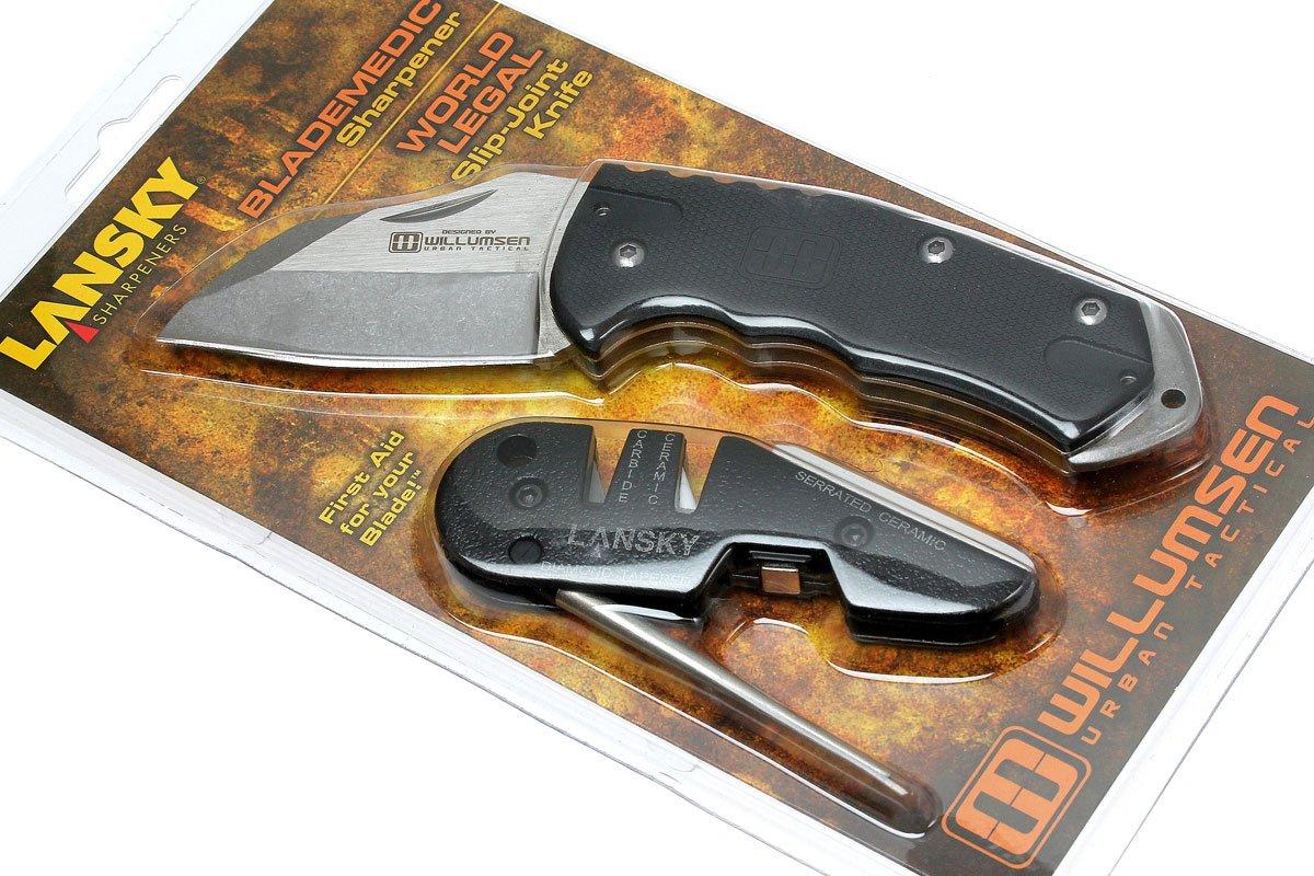 Lansky World Legal Slipjoint pocket knife Mikkel Willumsen + Blademedic Advantageously