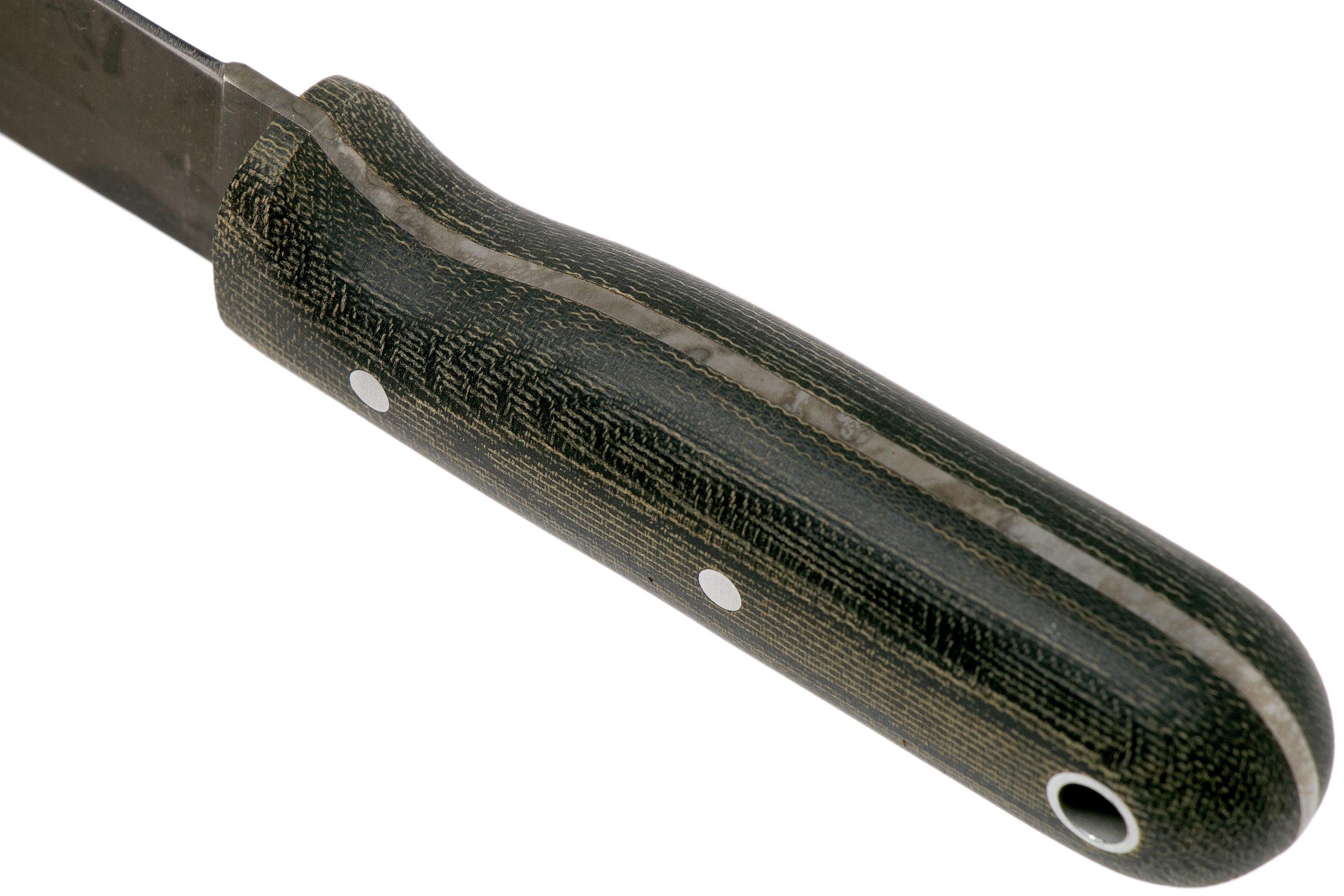 Couteau De Chasse/poche Fait Main - Acier Carbone 1075, Manche Micarta - Fourreau Inclus