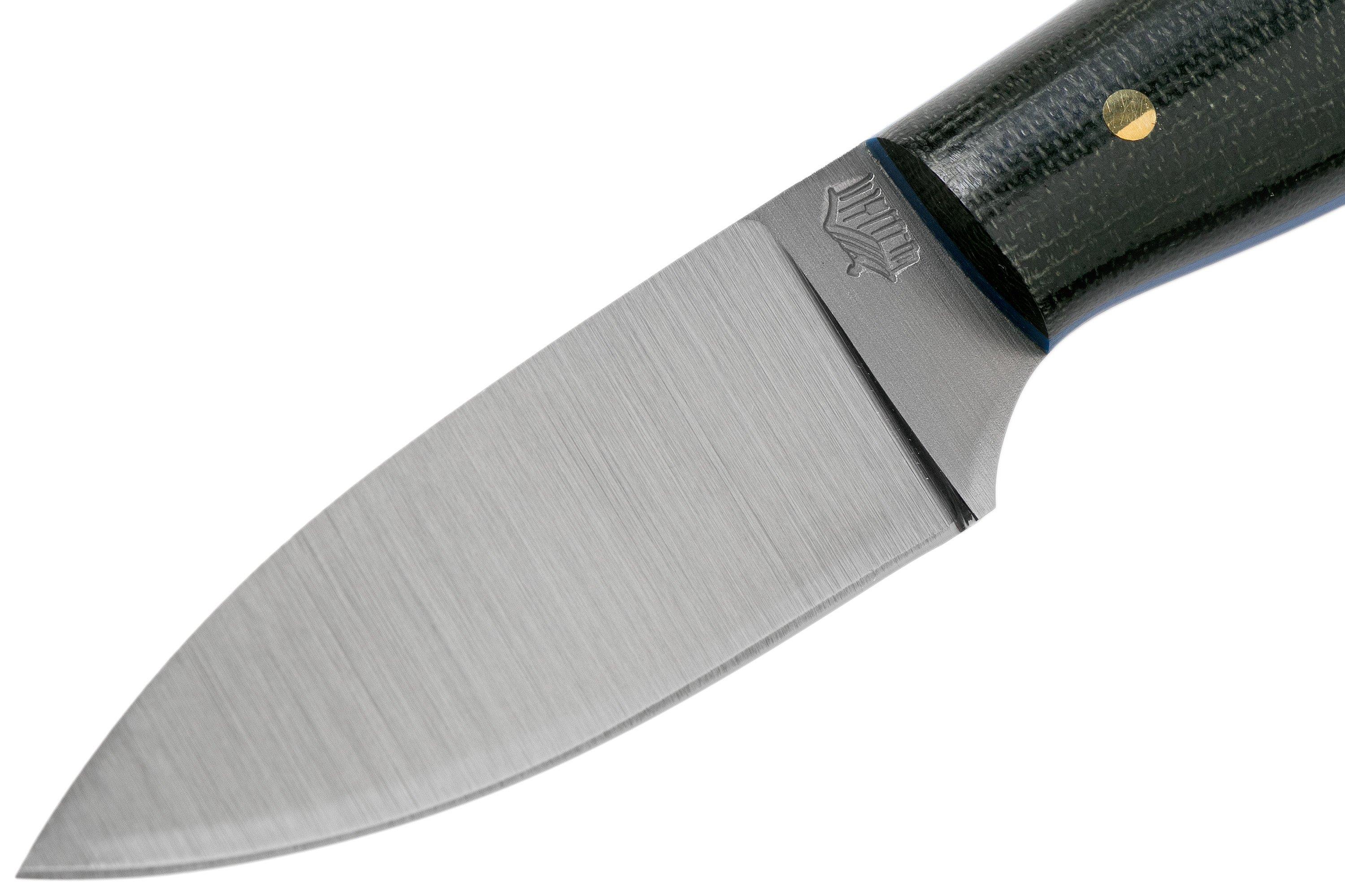 LT Wright Patriot, A2, Polished Black Micarta, Blue Liners, Leather