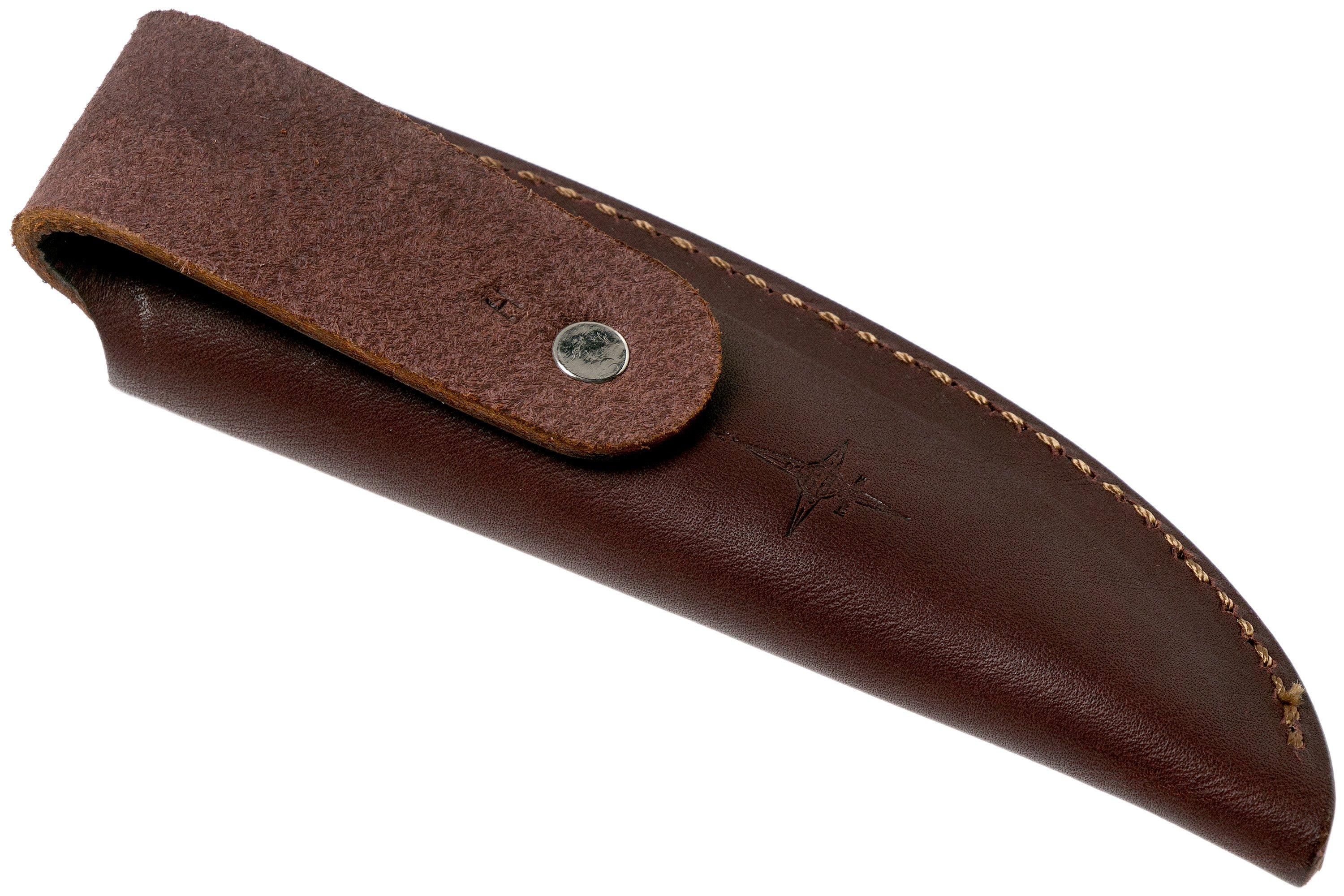 LT Wright Pronghorn, O1, Matte Python Micarta, Leather sheath ...