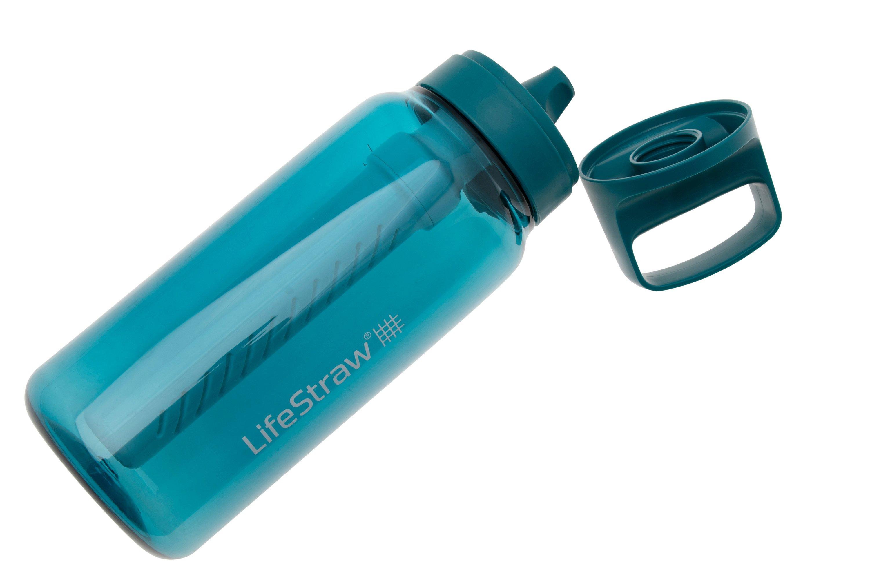 LifeStraw Go Laguna Teal GO-1L-TEAL BPA-Free Plastic, water bottle with ...