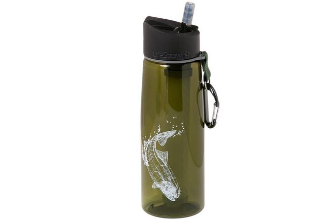 LifeStraw Go 2-stage water bottle with a filter, green