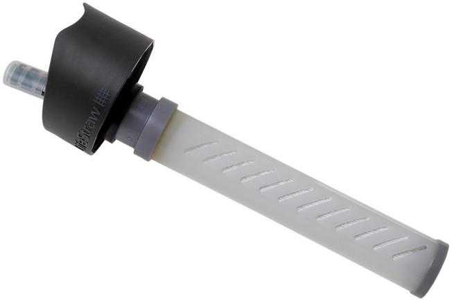 Imagen para LifeStraw Go botella de agua de 2 etapas con filtro, gris con estampado de montaña