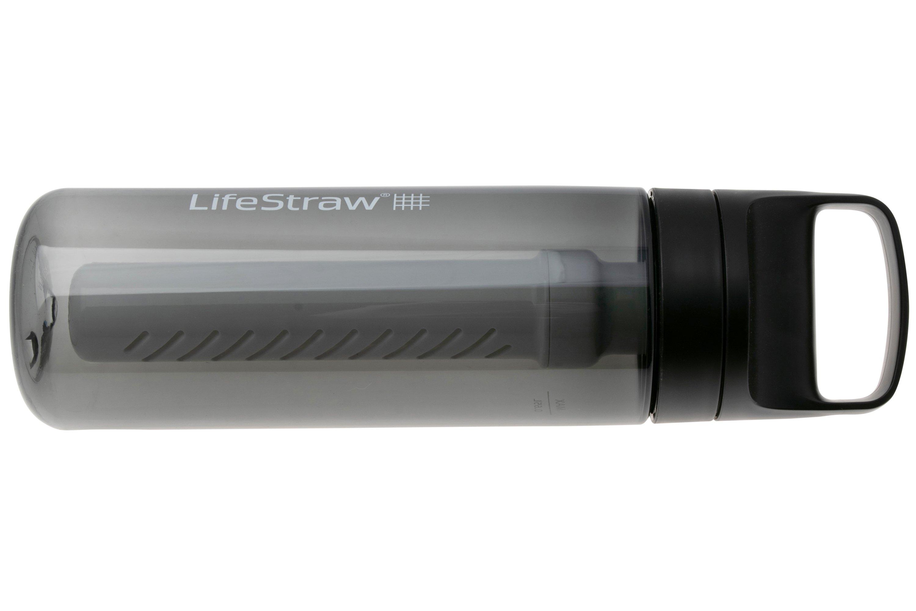 LifeStraw Go Nordic Noir GO-650ML-NOIR BPA-Free Plastic, water bottle ...