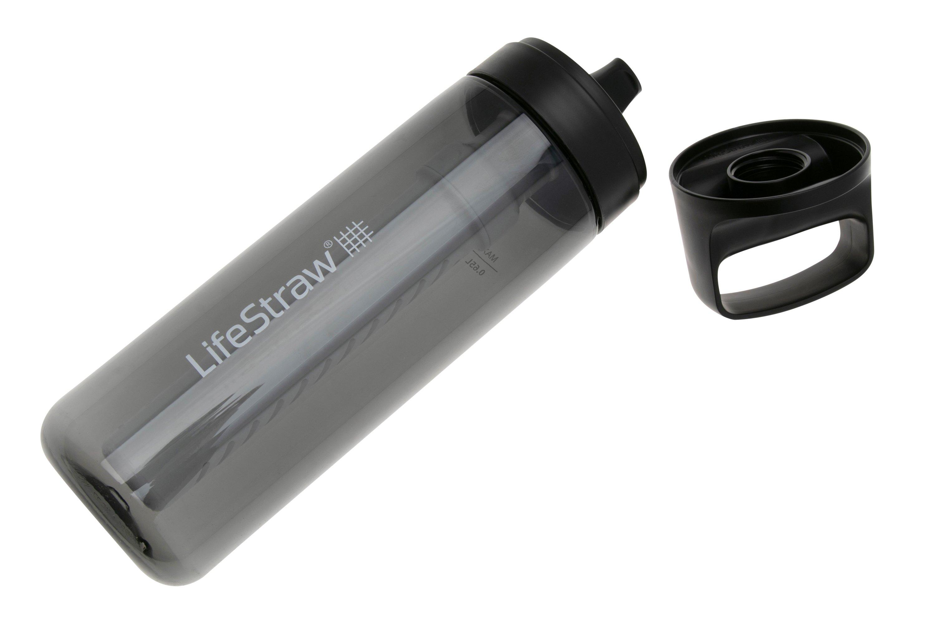 LifeStraw Go Nordic Noir GO-650ML-NOIR BPA-Free Plastic, water bottle ...