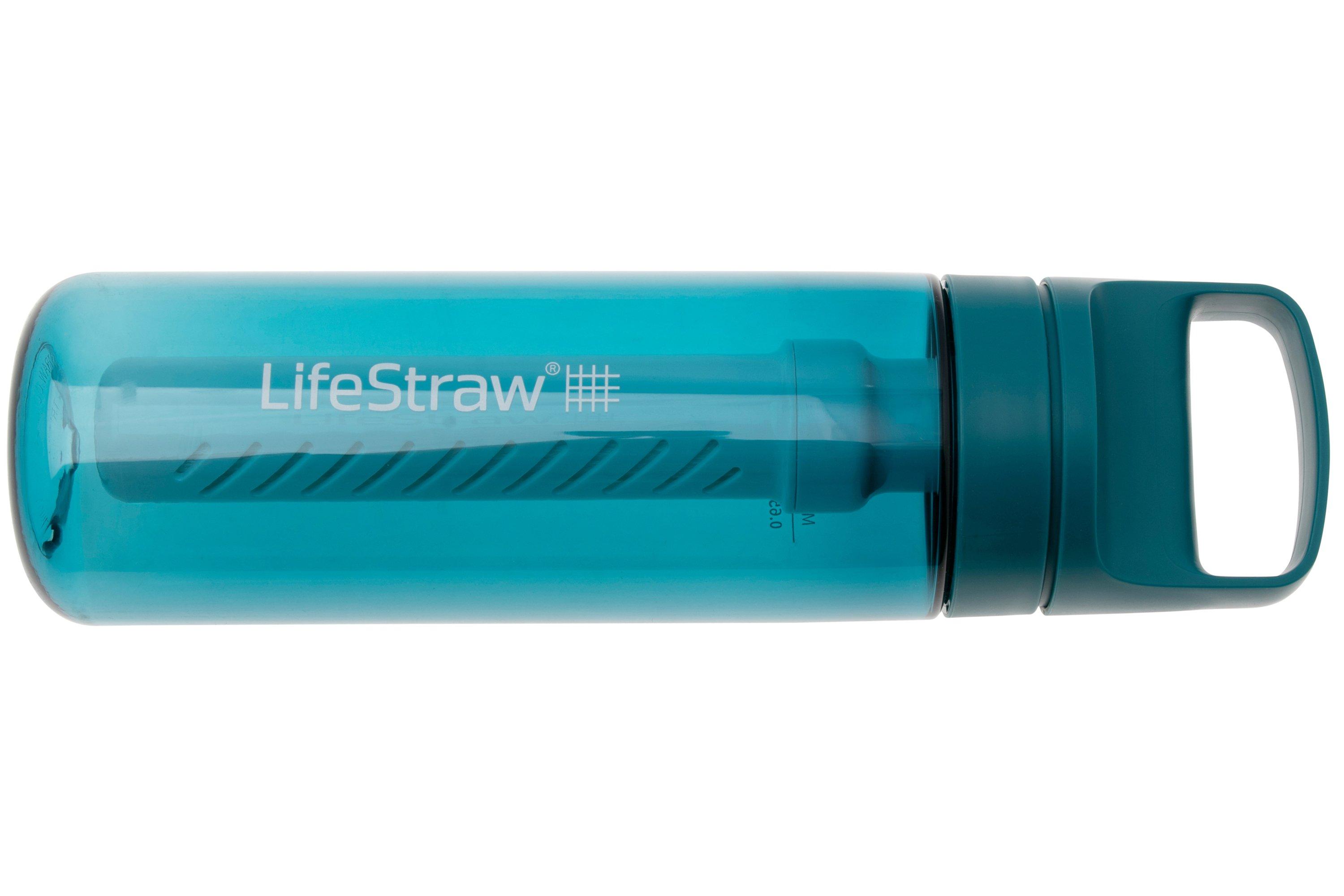 LifeStraw Go Laguna Teal GO-650ML-TEAL BPA-Free Plastic, water bottle ...