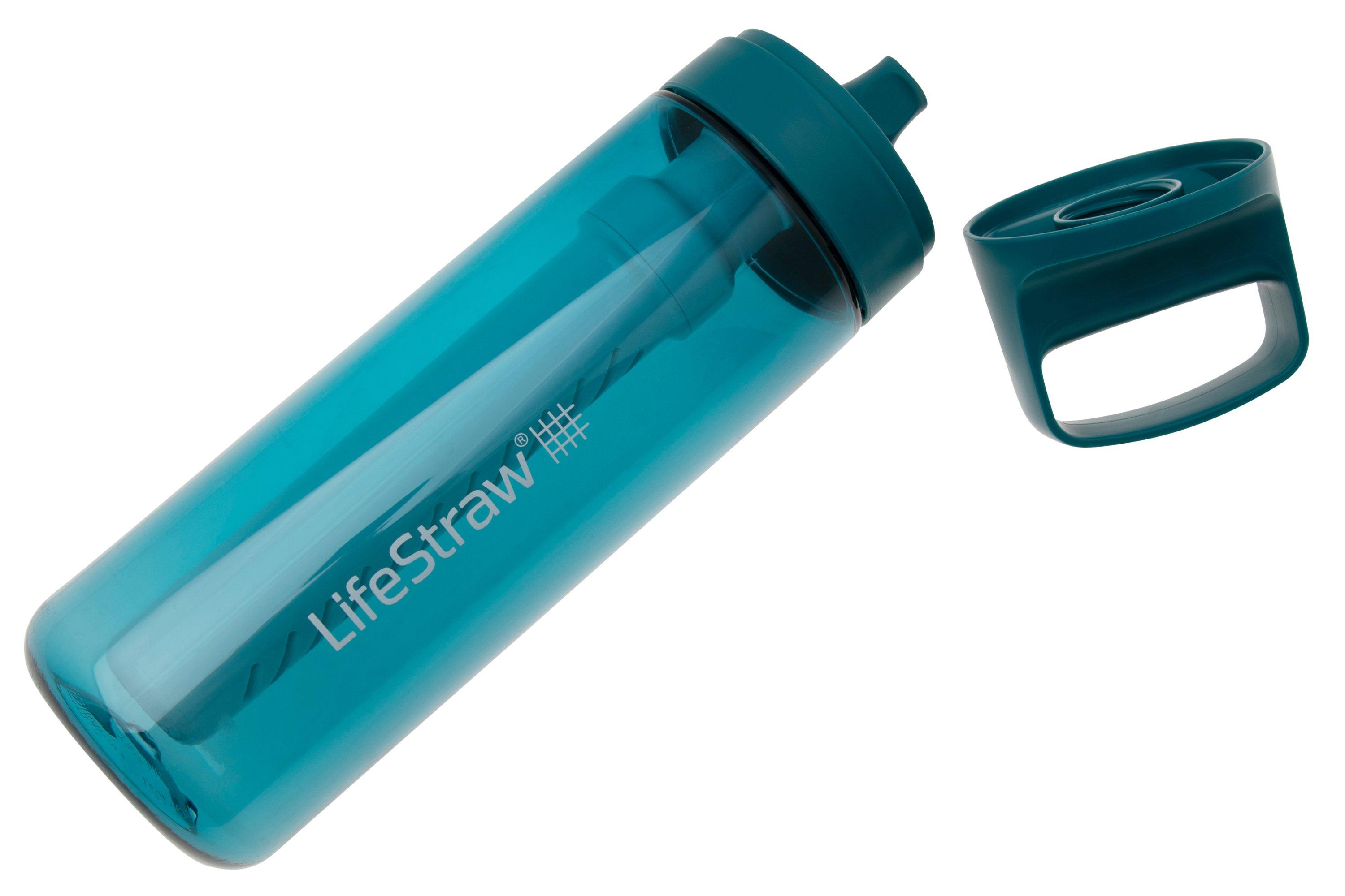 thumbnail image 2 of Tefola Filter Water Bottle With 5-Stage Purification, BPA Free 650 Ml(22 Oz) Water Bottle With Straw & Carabiner, Built-in Compass In Bottle Cap For Travel, Hiking, Camping & Survival 2 of 9