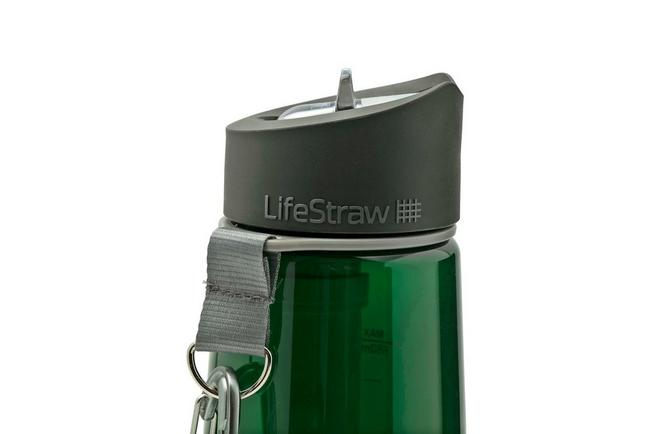 LifeStraw Go 2-stage water bottle with a filter, green