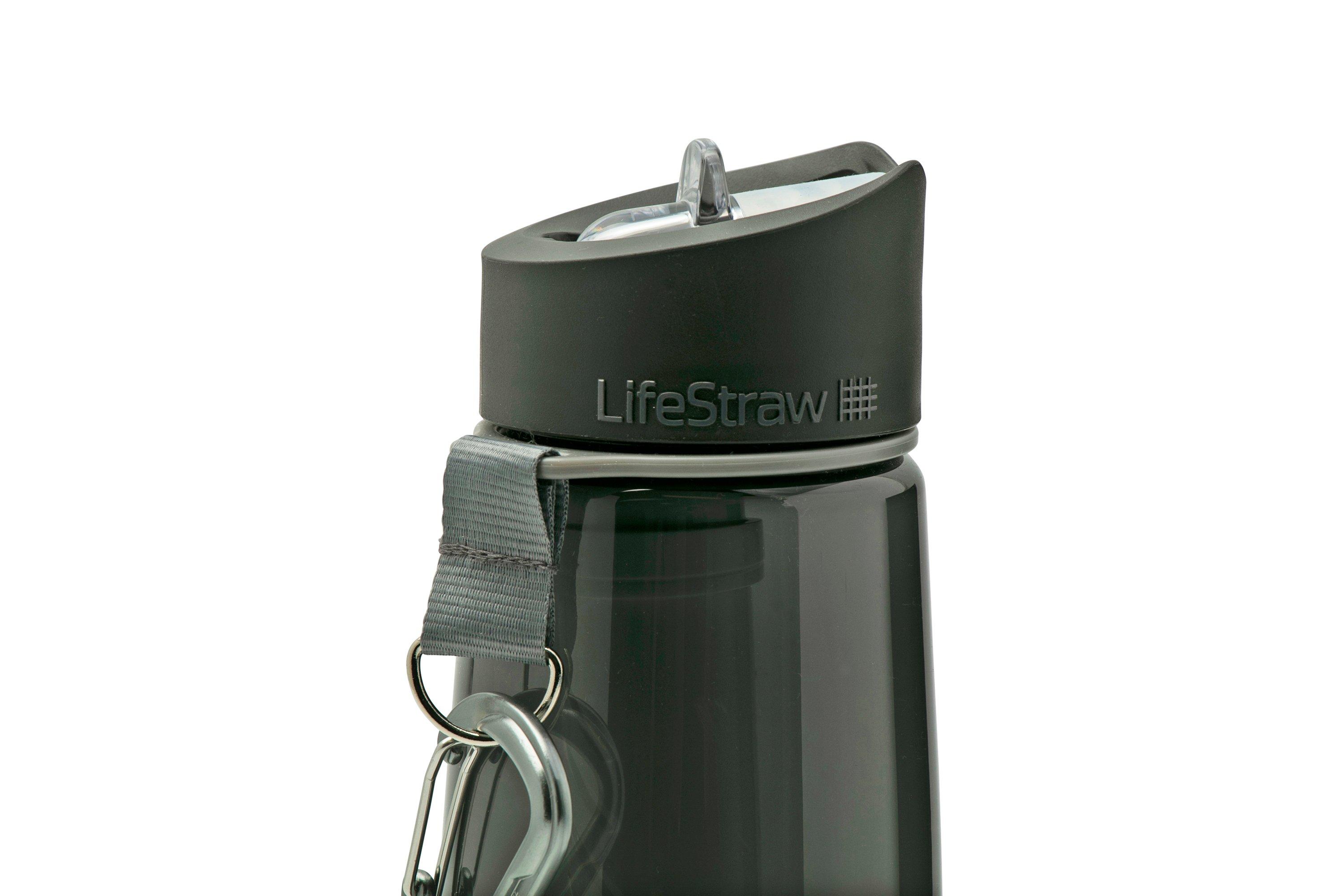 LifeStraw Go 2stage Dark Grey, waterfles met filter 650 ml