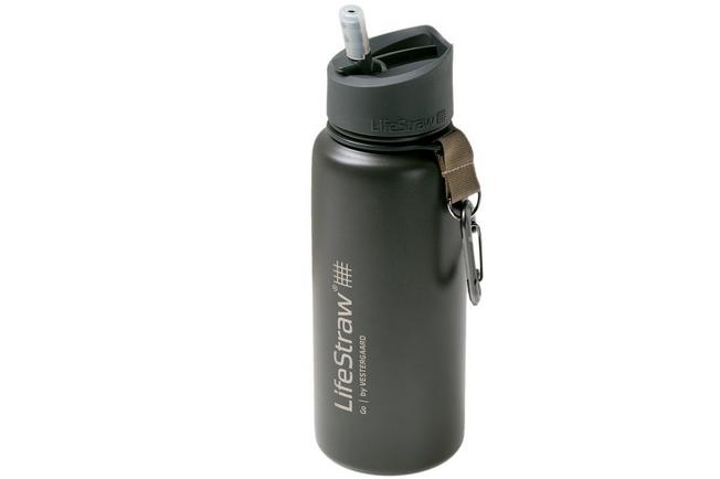 LifeStraw Go Stainless Steel insulated bottle with filter, grey