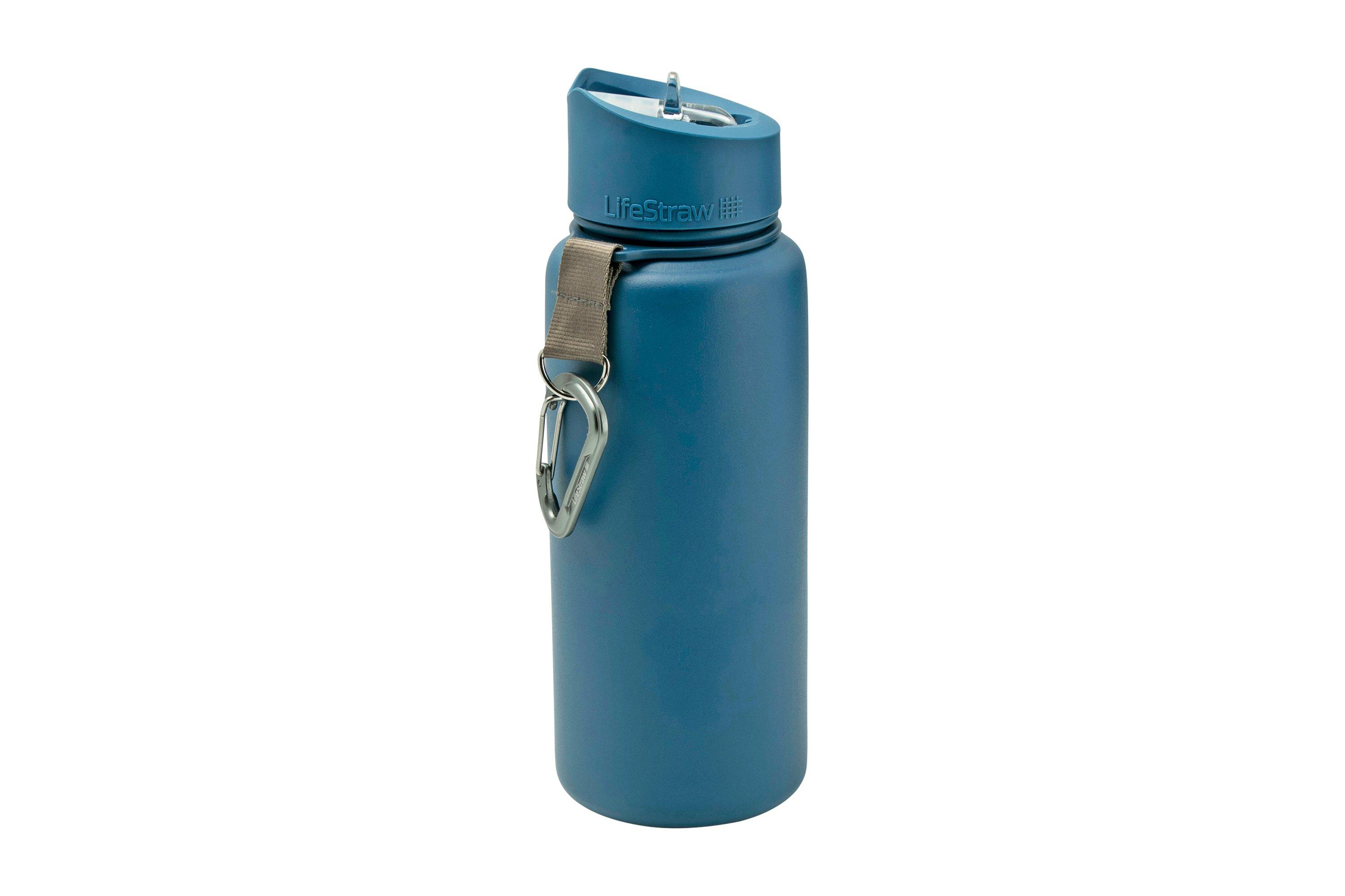 LifeStraw Go Stainless Steel Medium Blue geïsoleerde drinkfles met