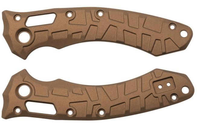Afbeelding voor Lex Custom Microtech Amphibian Scales AMPHH148 Cerakote Burnt Bronze Titanium, handgreepschalen