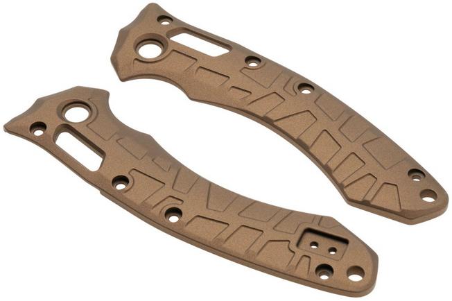 Afbeelding voor Lex Custom Microtech Amphibian Scales AMPHH148 Cerakote Burnt Bronze Titanium, handgreepschalen