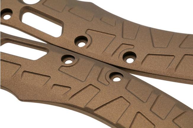 Afbeelding voor Lex Custom Microtech Amphibian Scales AMPHH148 Cerakote Burnt Bronze Titanium, handgreepschalen